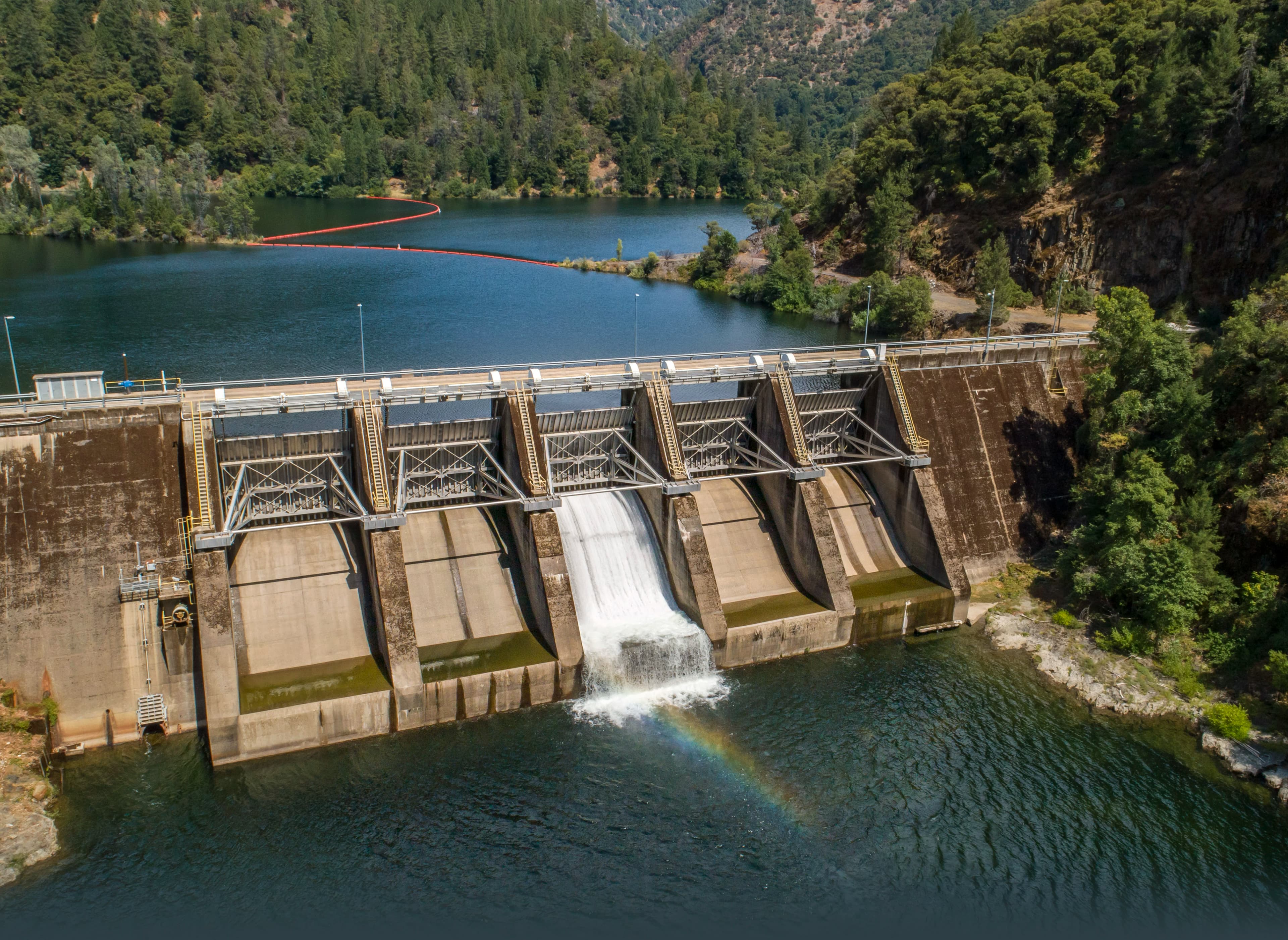 Ralston Diversion Spilling water with Rainbow