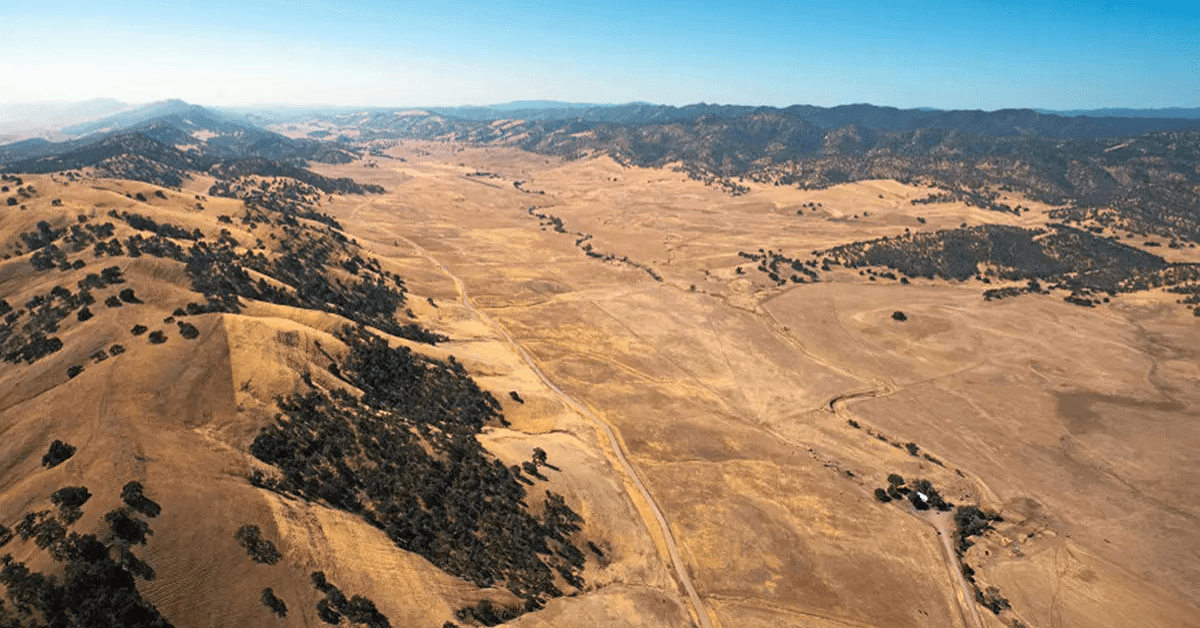 Aerial view of the Sites Reservoir site